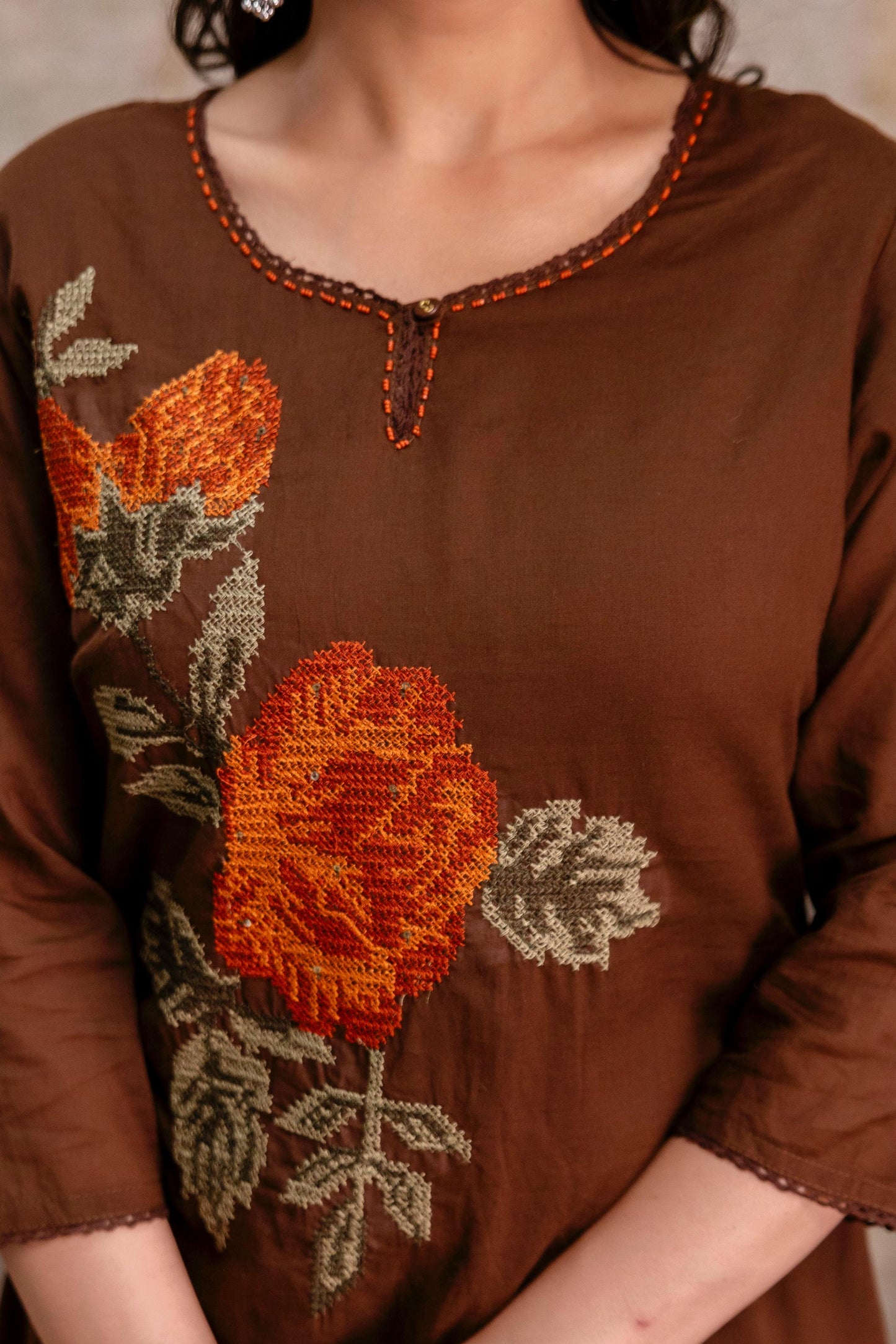 A1794 Embroidered Mul Cotton Suit