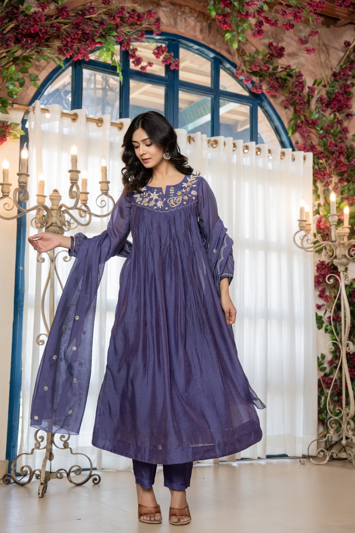 B2011 Mul Chanderi Designer Suit