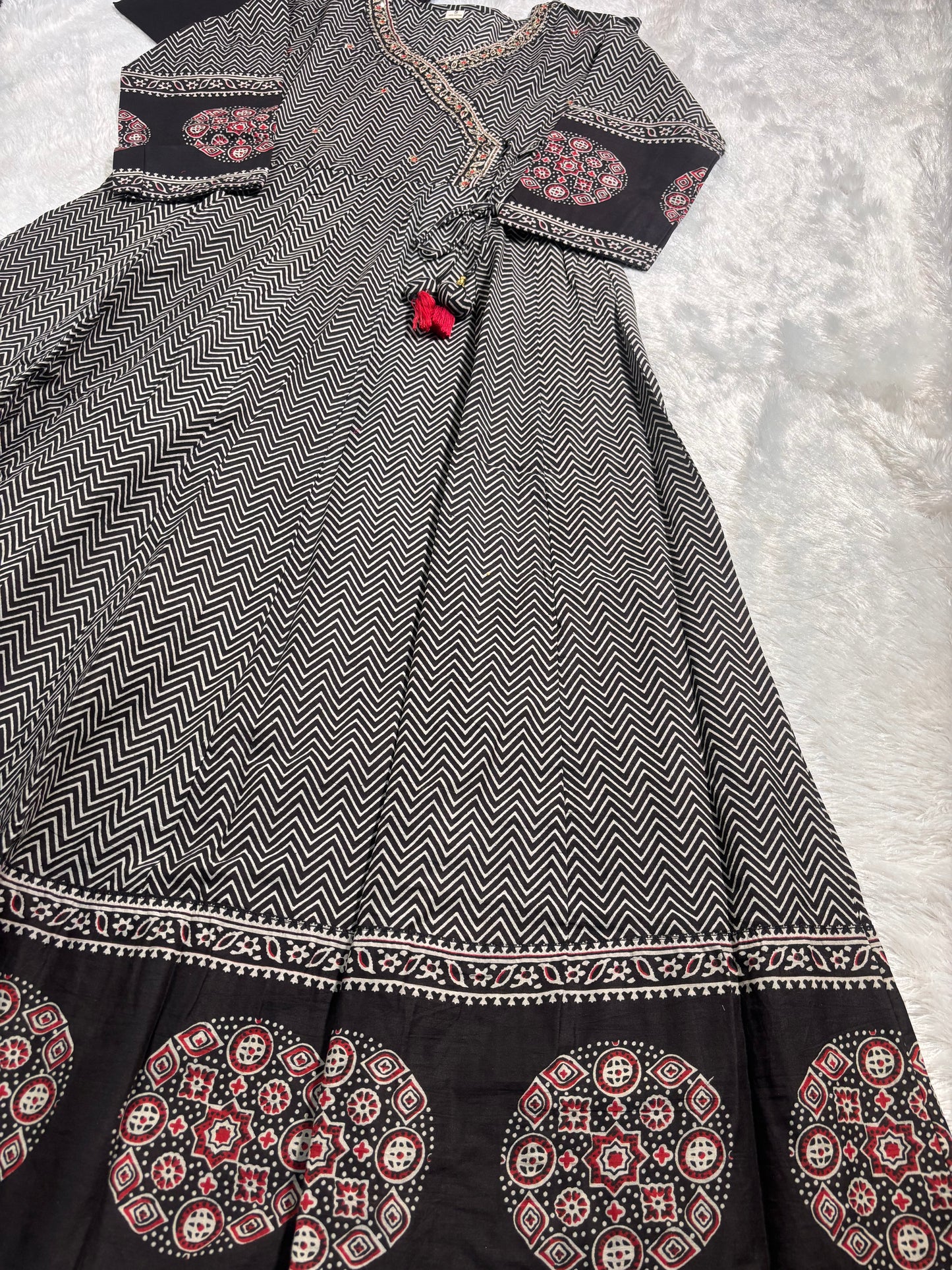 A1691 Pure Cotton Angarkha Suit