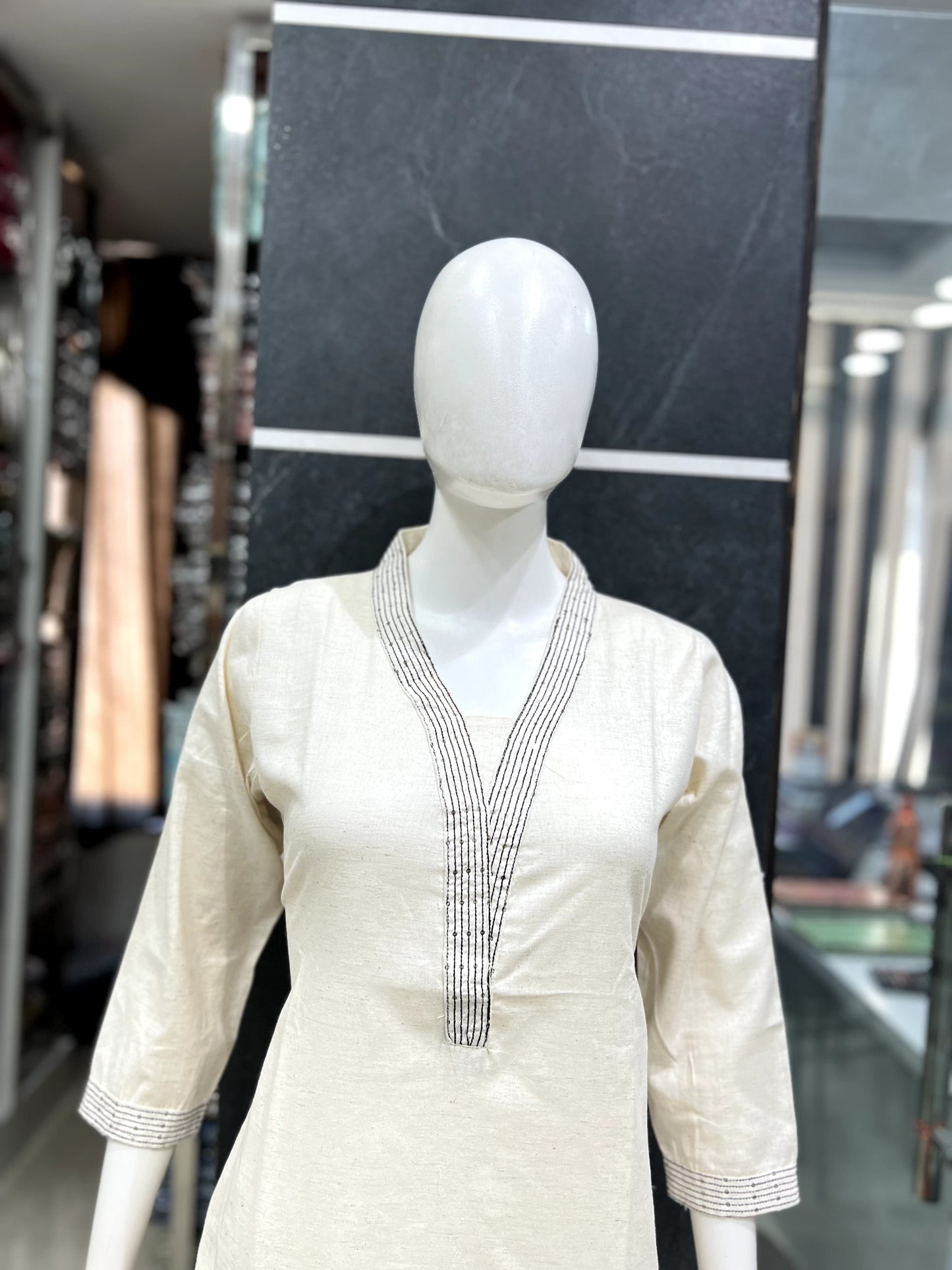 Cotton Flex Co-ord Set With Embroidery & Pockets