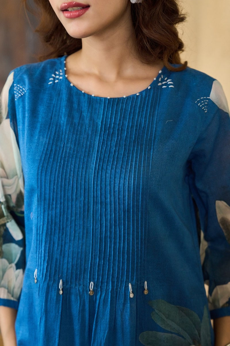 A1715 Elegant Mul Cotton Two Piece Set