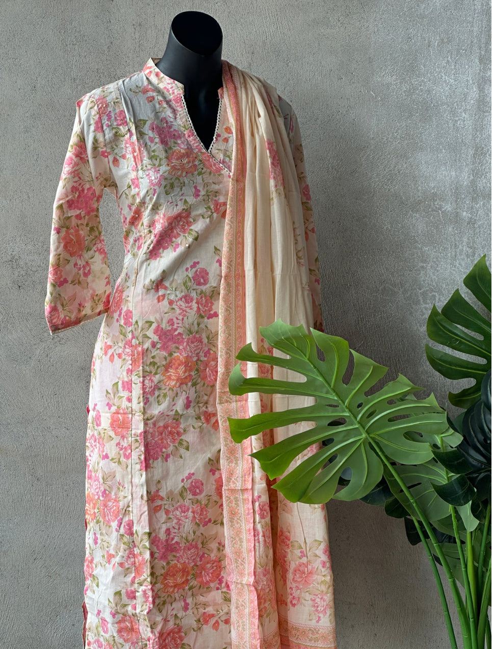 A1690 Designer Pure Cotton Angarkha Suit