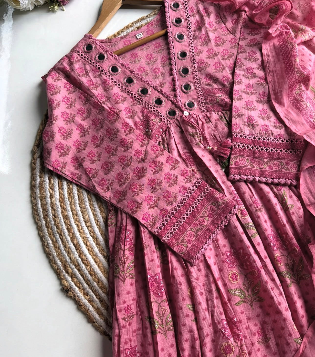 A1739 Pure Cotton Angarkha Suit