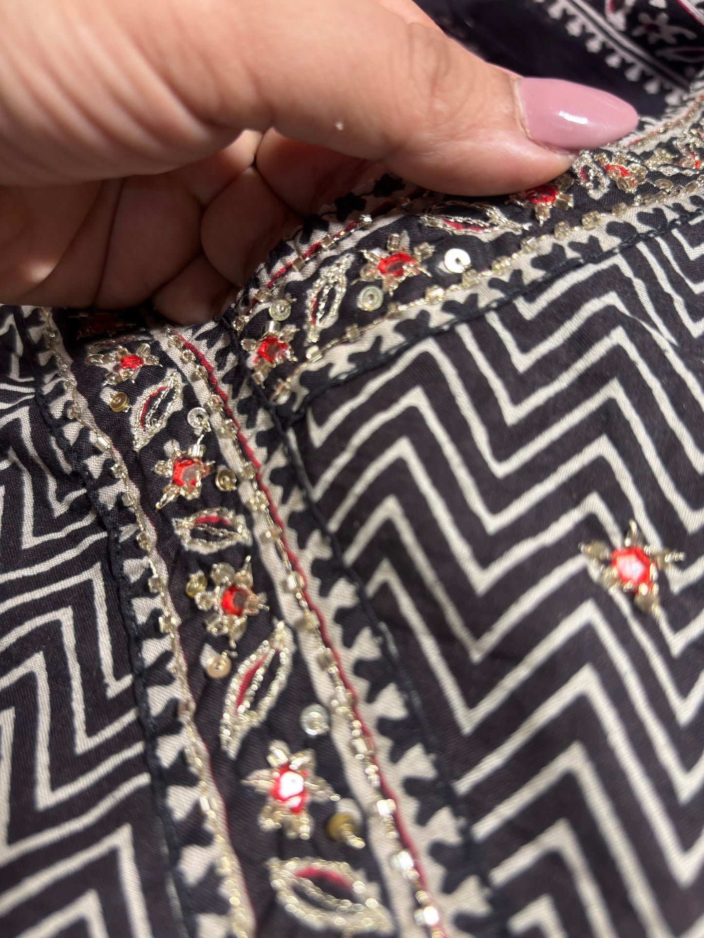 A1691 Pure Cotton Angarkha Suit