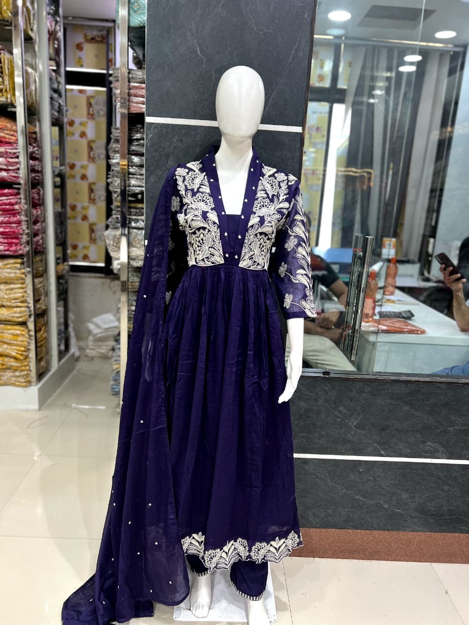 A1730 Party Wear Mul Cotton Suit