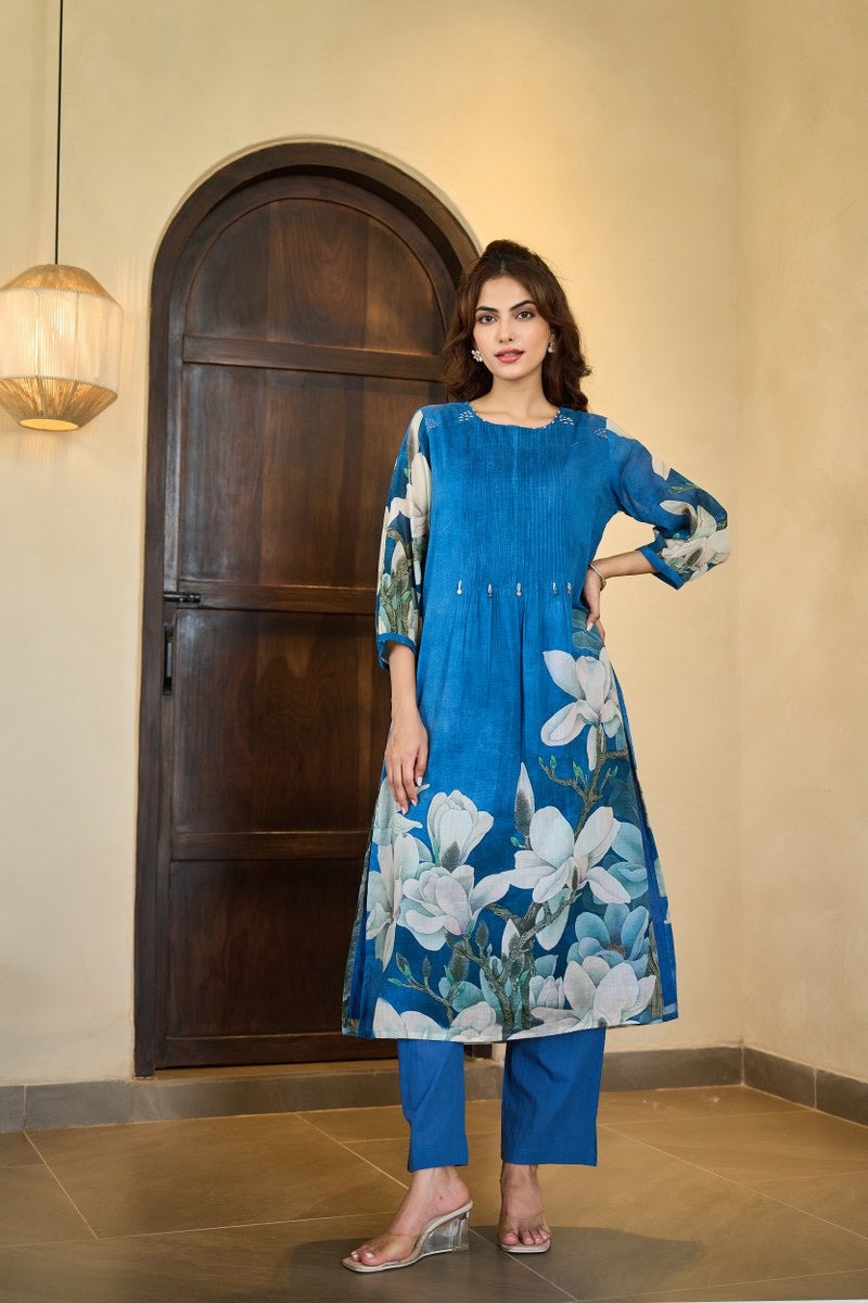A1715 Elegant Mul Cotton Two Piece Set