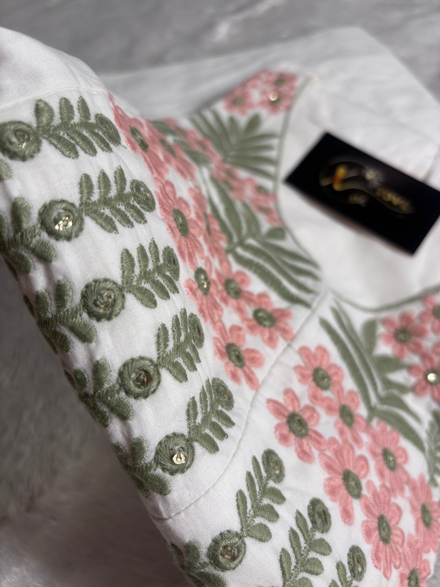 A1689 Mul Cotton Co-Ord set With Embroidery Detailing
