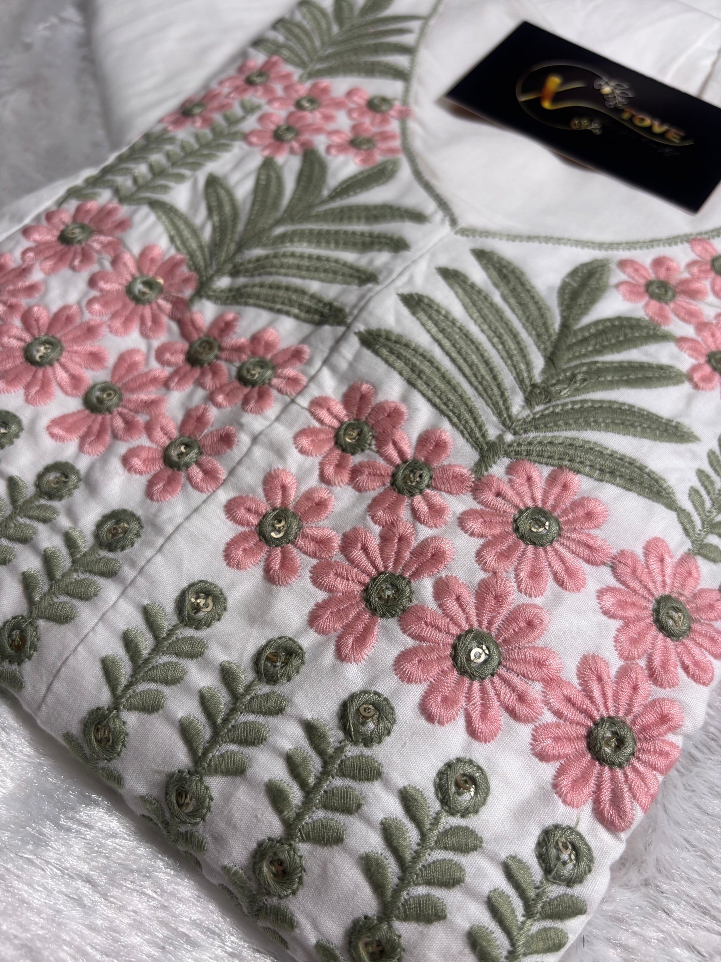 A1689 Mul Cotton Co-Ord set With Embroidery Detailing
