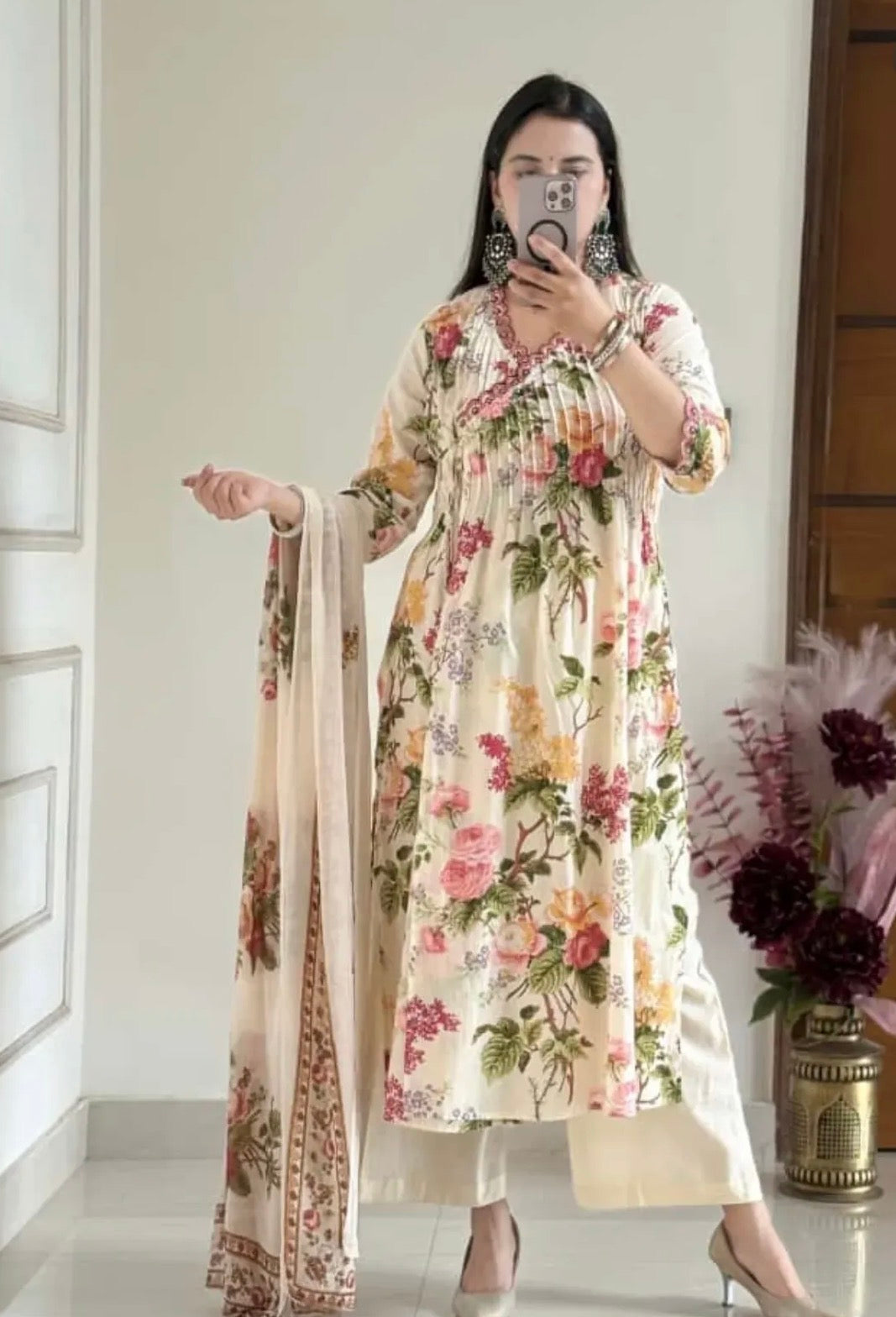 A1736 Pure Cotton Angarkha Suit