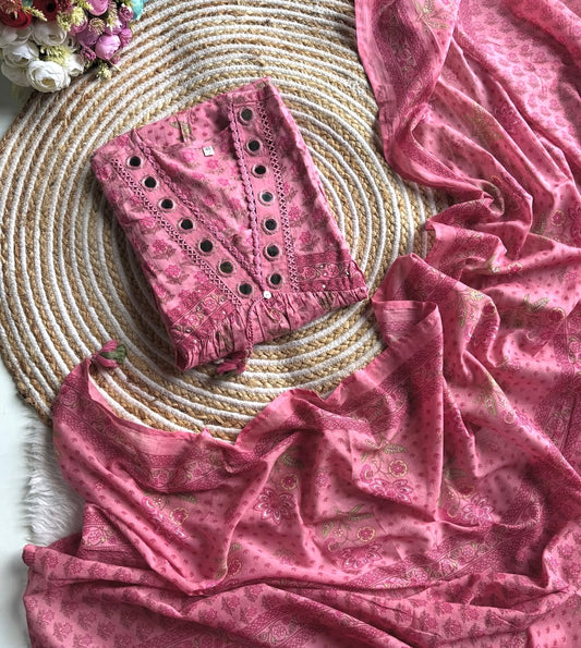 A1739 Pure Cotton Angarkha Suit