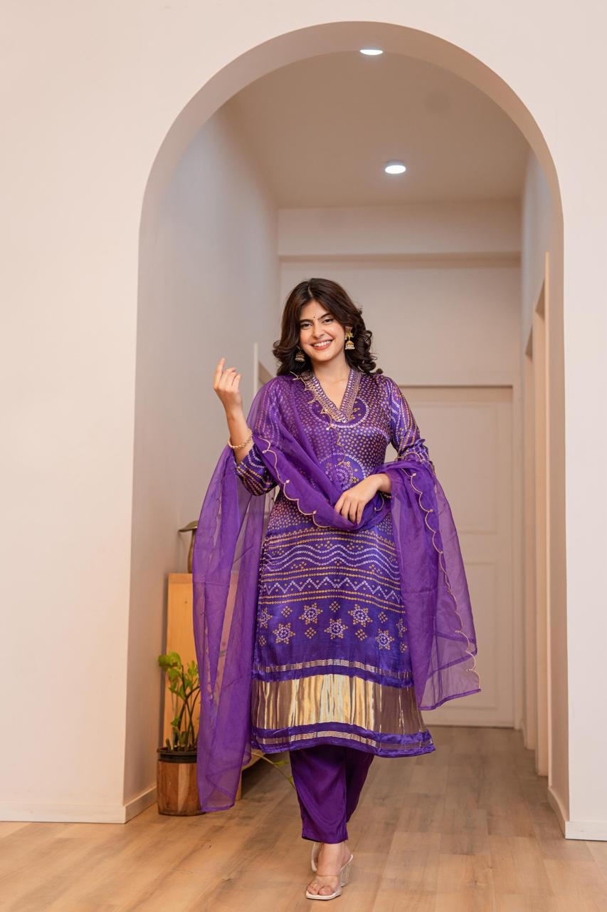B2016 Pure Gajji Silk Party Wear Suit