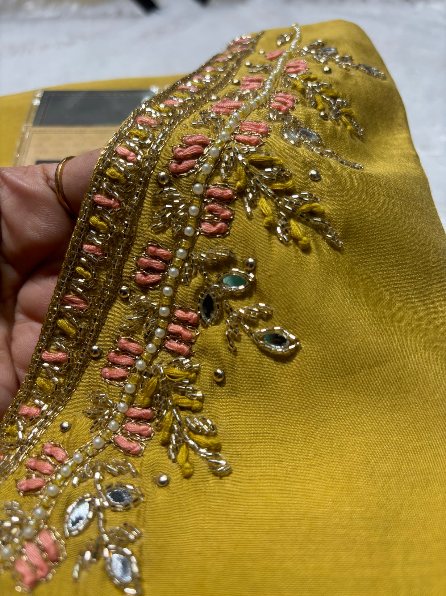 Stunning Party Wear with Beautiful Handwork & Woven Jaquard Dupatta
