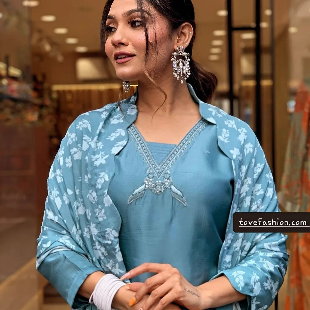 A1102 Pure Russian Silk Suit