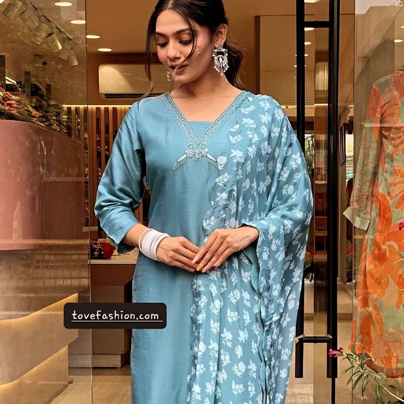 A1102 Pure Russian Silk Suit