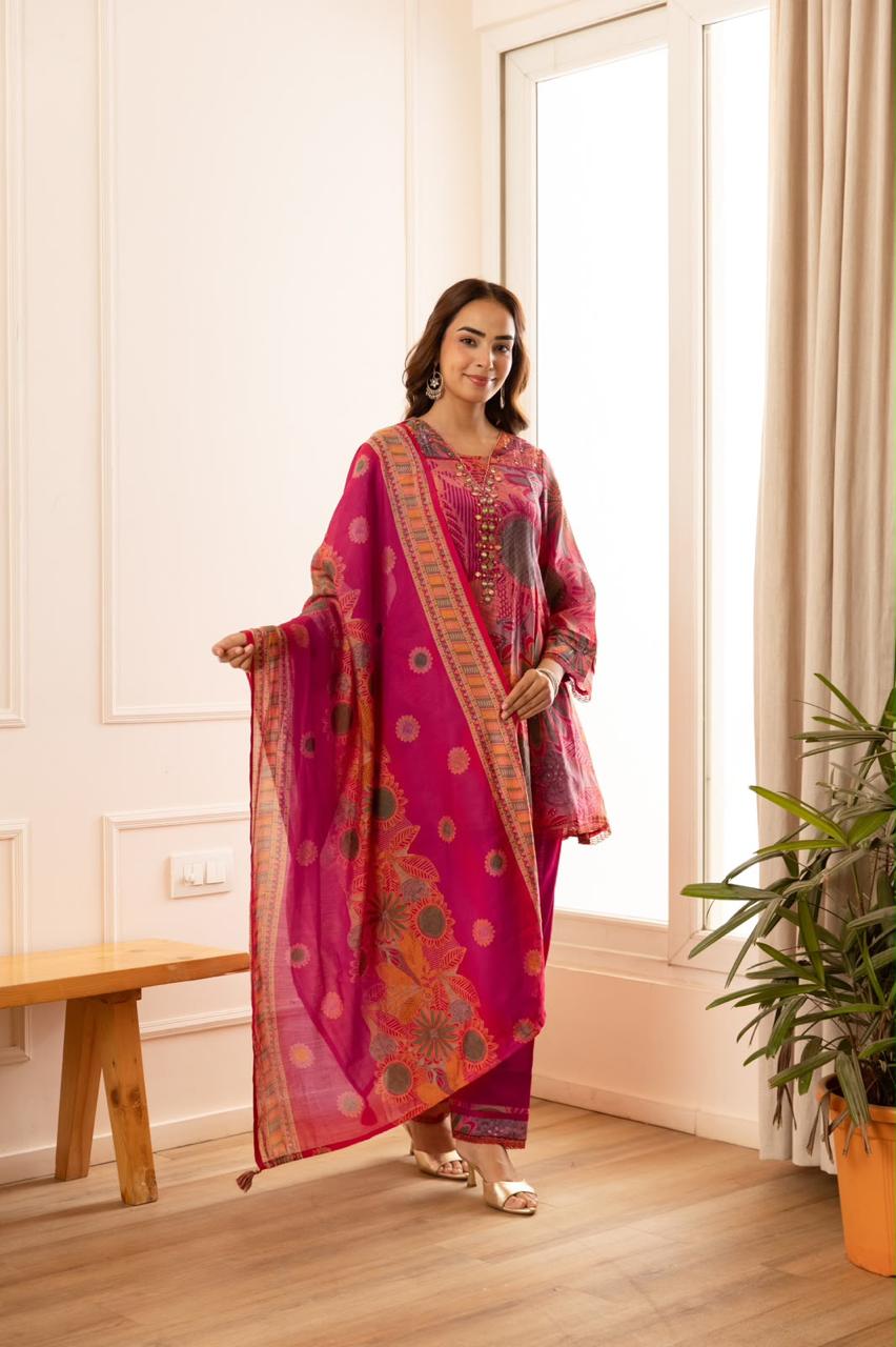 B2057 Modal Muslin Farshi Salwar Set