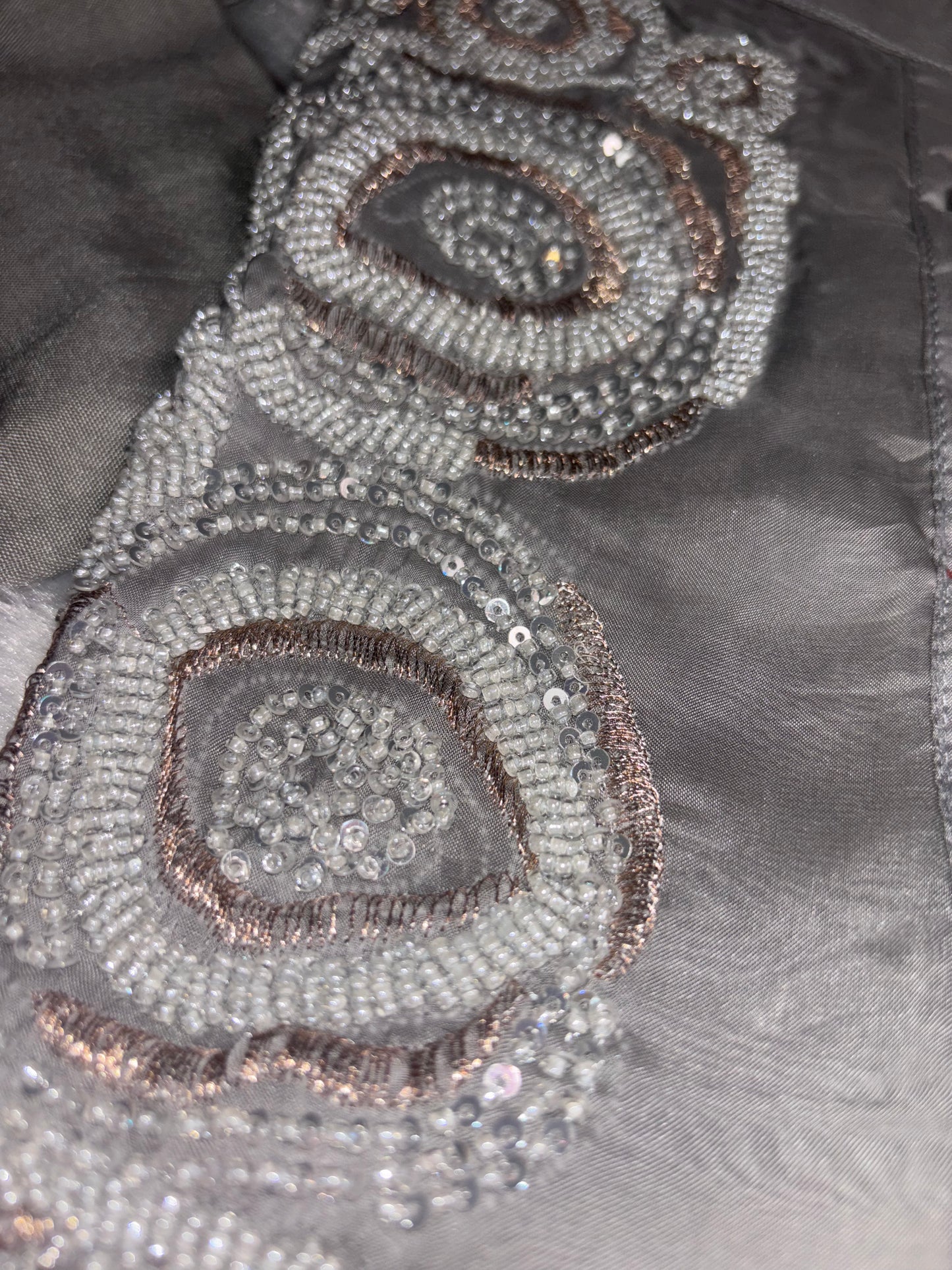B1993 Steal Grey Party Wear Suit with Handwork