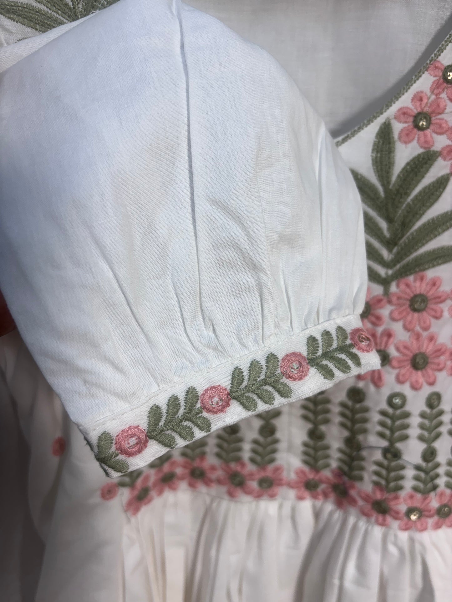 A1689 Mul Cotton Co-Ord set With Embroidery Detailing