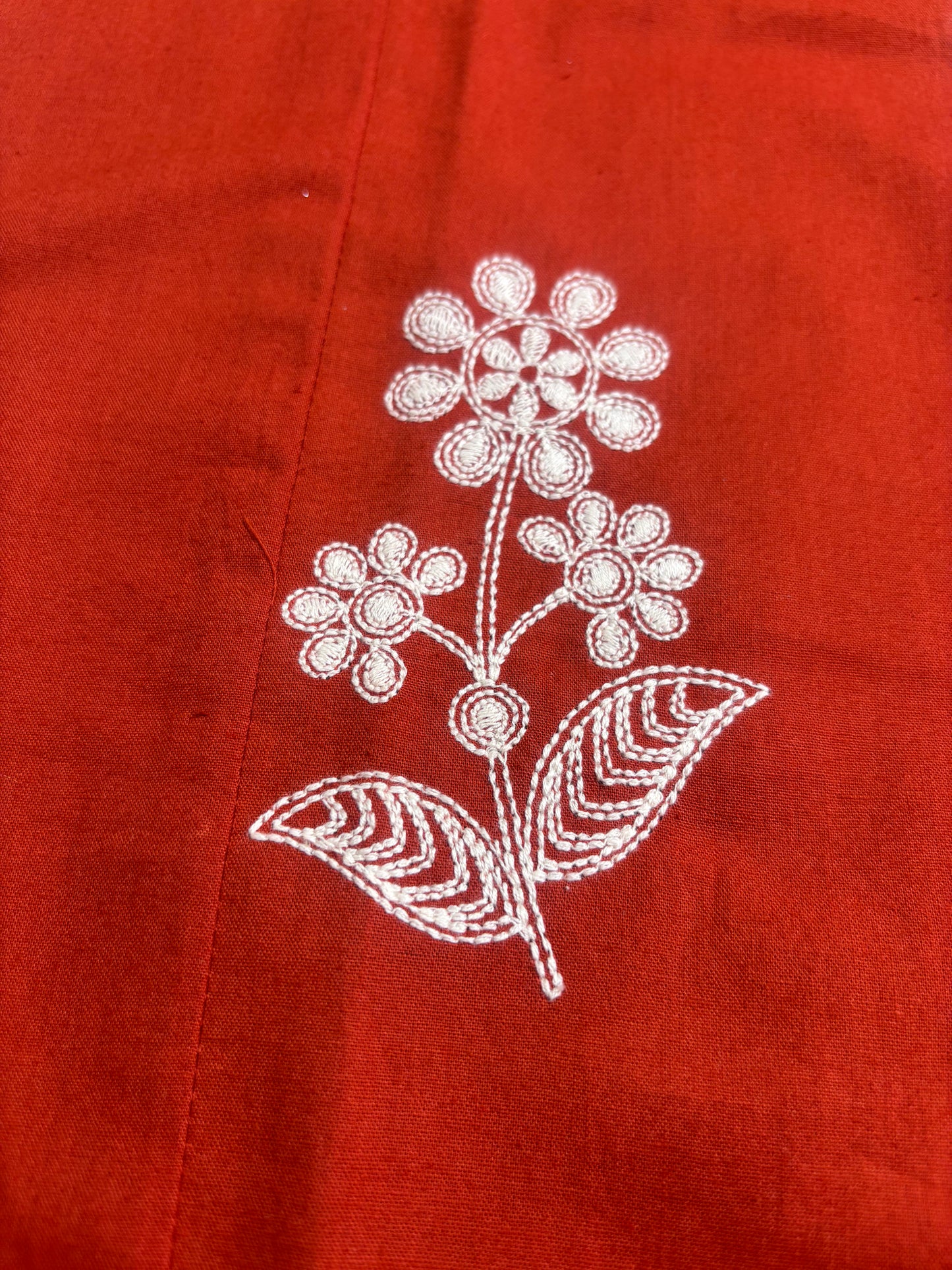A1681 Pure Cotton Embroidered Suit