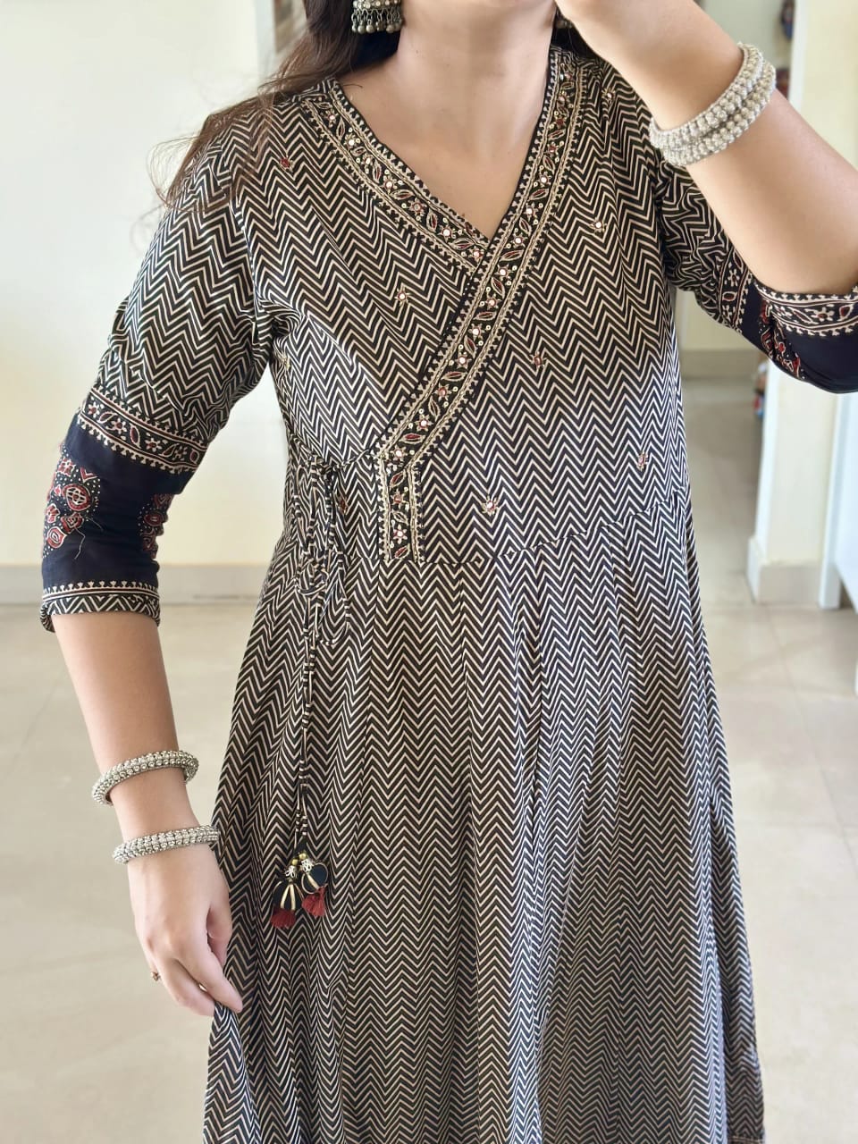 A1691 Pure Cotton Angarkha Suit