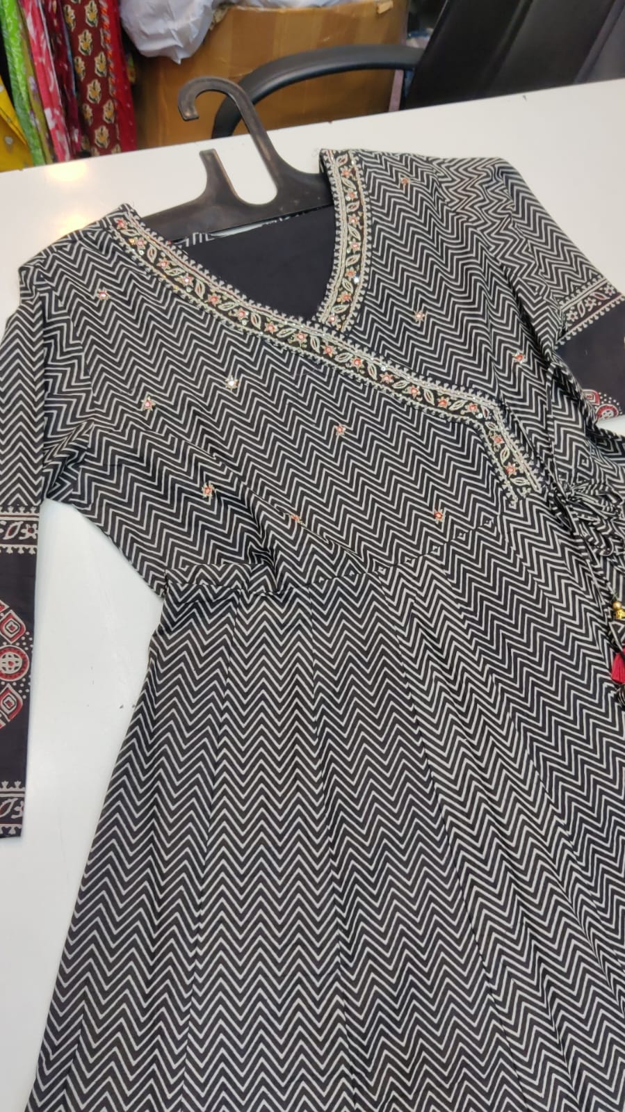 A1691 Pure Cotton Angarkha Suit