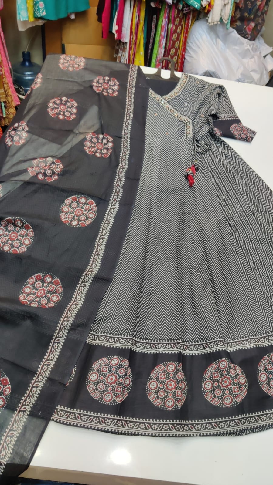 A1691 Pure Cotton Angarkha Suit