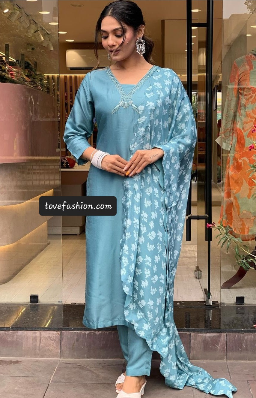 A1102 Pure Russian Silk Suit