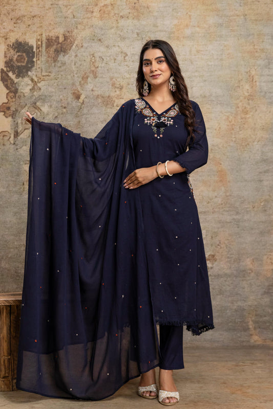 A1819 Mahika Mulmul Cotton Suit