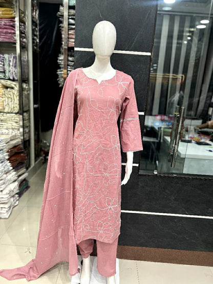 A1762 Pure Cotton Suit ( LIGHT ONION)