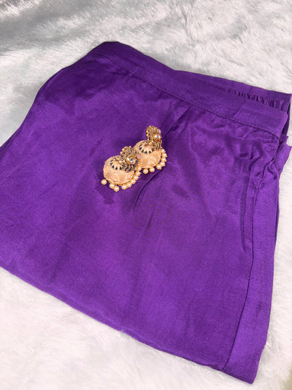 B1992  Neon & Purple Combination Zardozi Handwork Suit