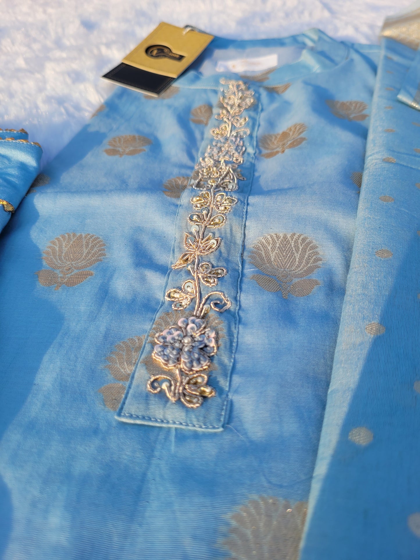 Pure Banarasi Chanderi Party Wear Suit