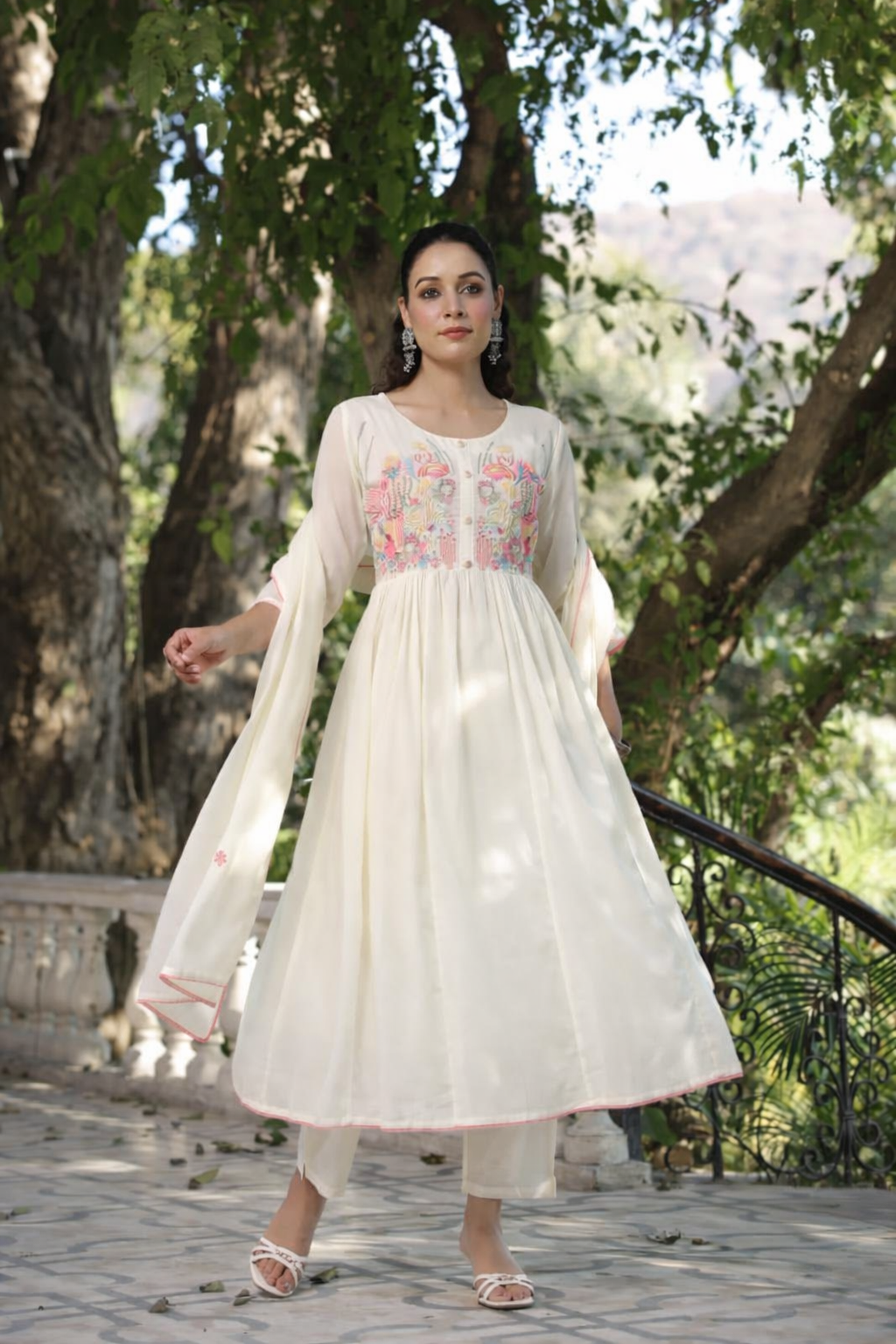 A1781 Embroidered Super Soft Mul Cotton Suit