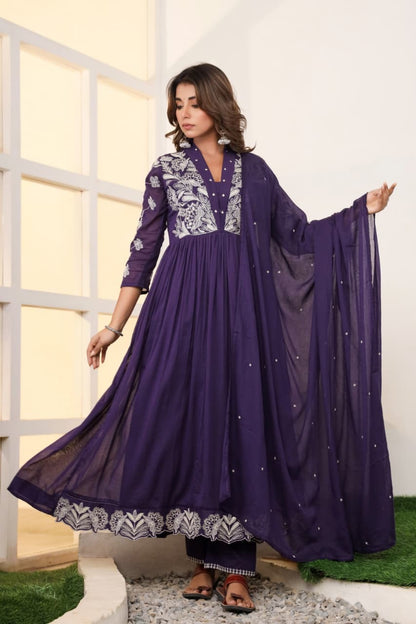 A1730 Party Wear Mul Cotton Suit