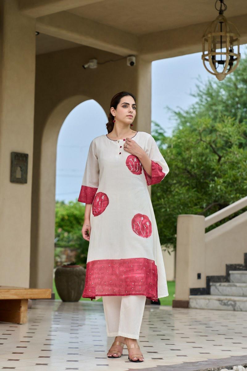 B2034 Mul Chanderi Co-ord Set Suit