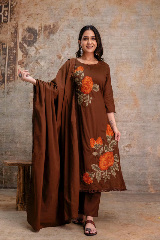 A1794 Embroidered Mul Cotton Suit