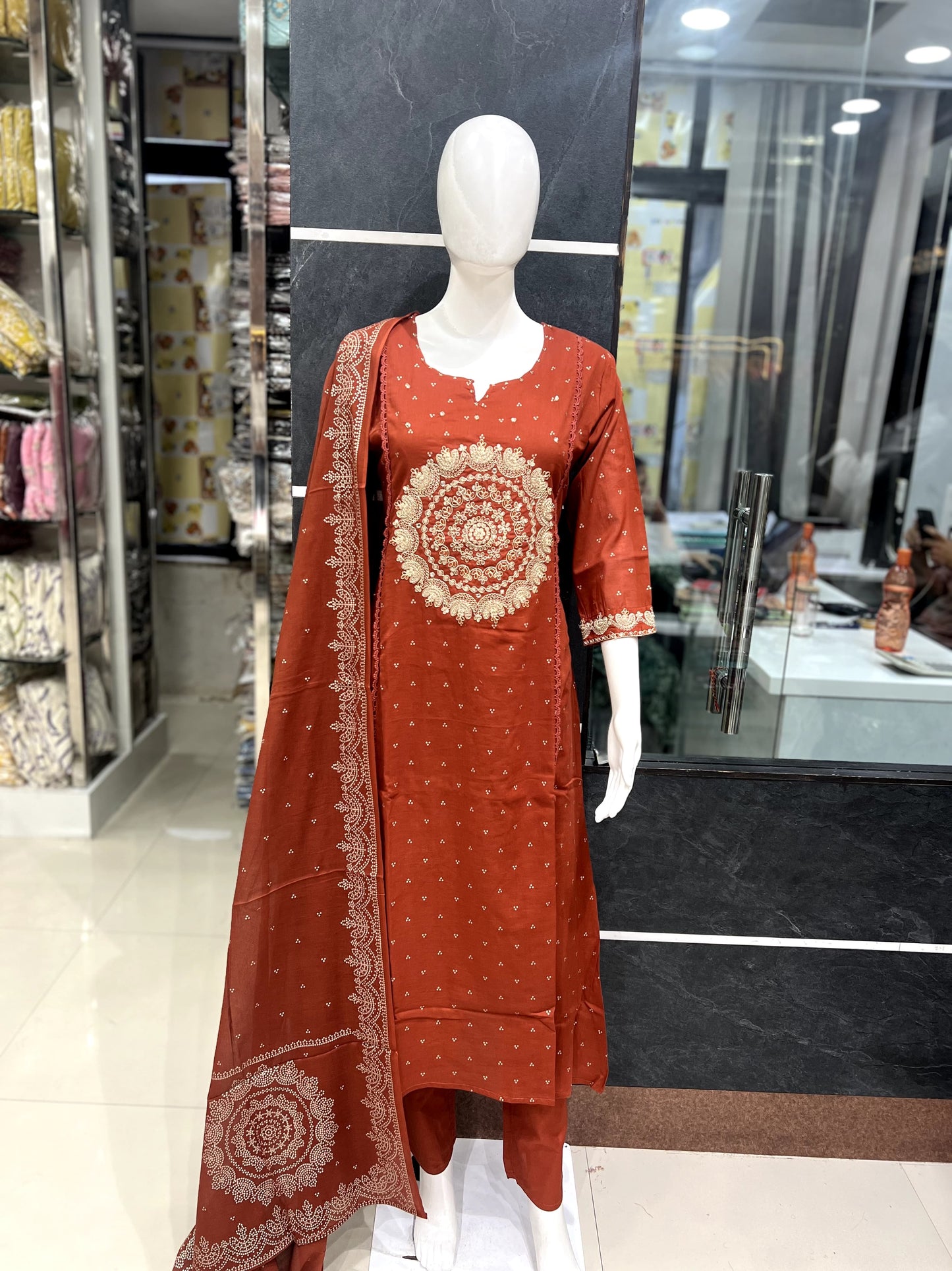 A1724 Mul Cotton Designer Suit
