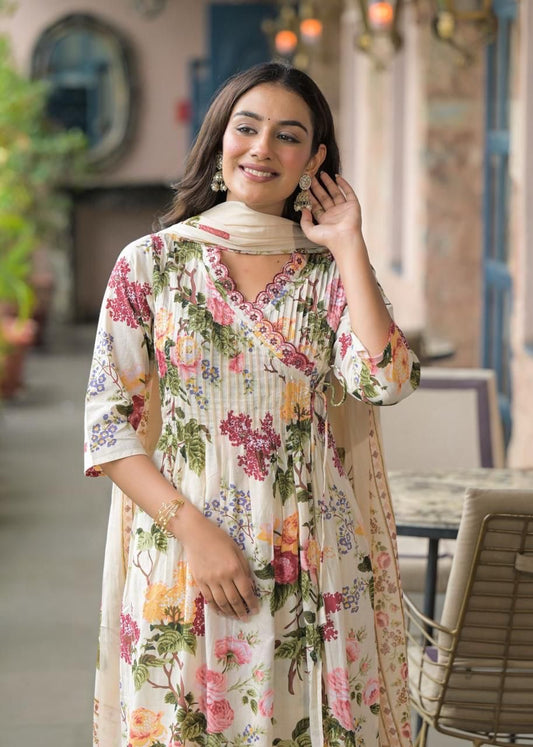 A1736 Pure Cotton Angarkha Suit