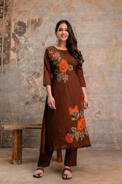 A1794 Embroidered Mul Cotton Suit