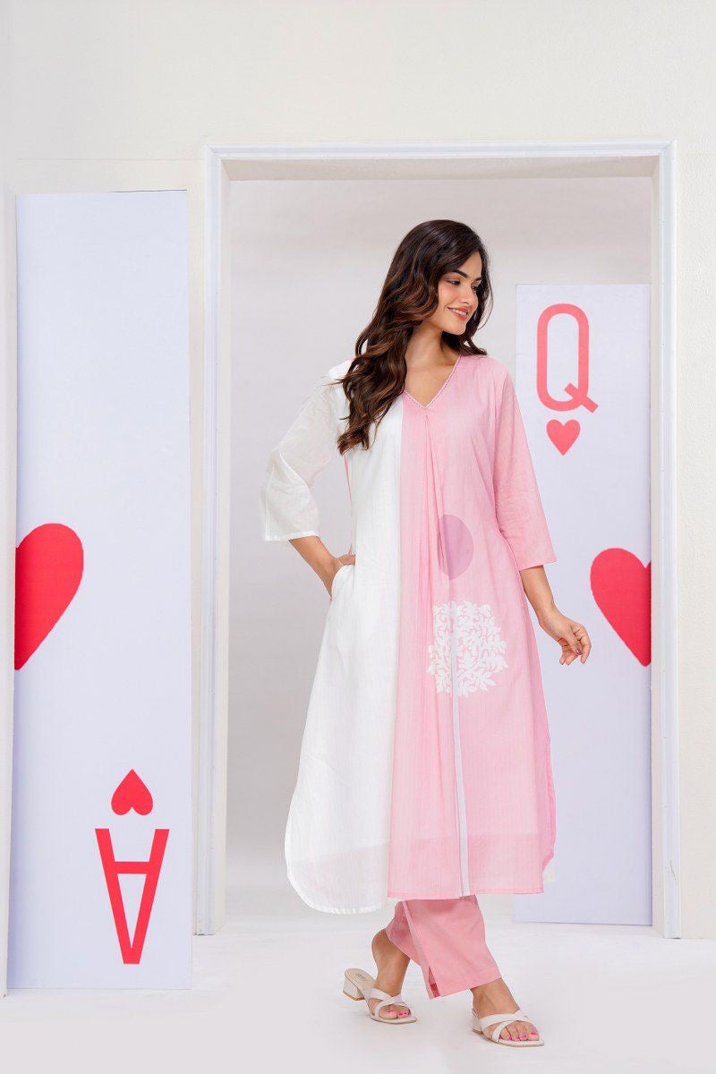 A1775 Mul Cotton Two-Piece Set(BABY PINK)