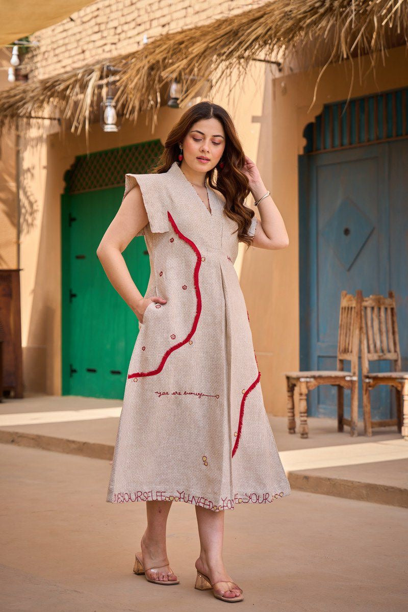 A1800 Rustic Jute Statement Midi