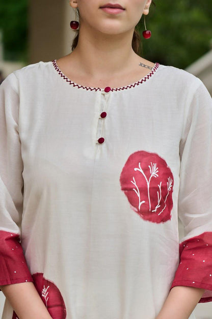 B2034 Mul Chanderi Co-ord Set Suit