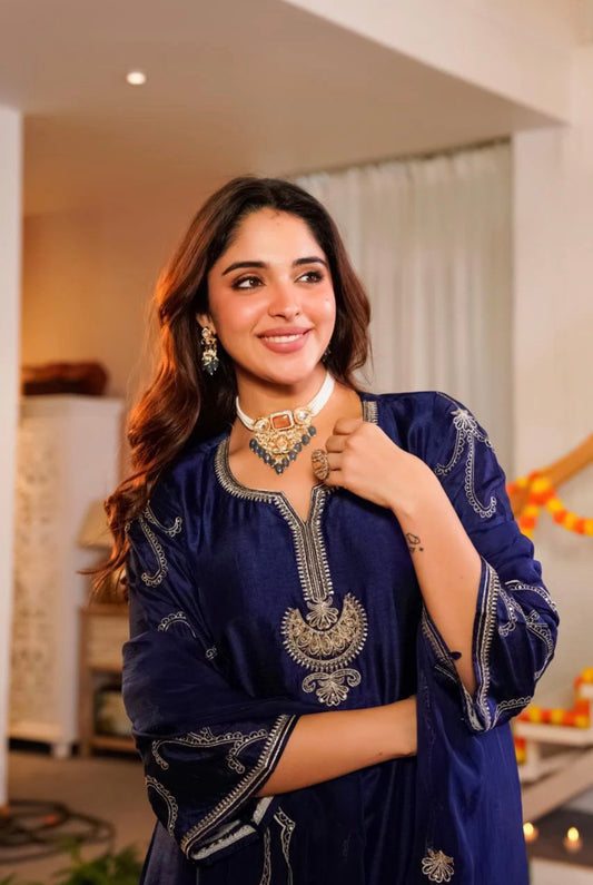 B2033 Santoon Silk Designer Suit