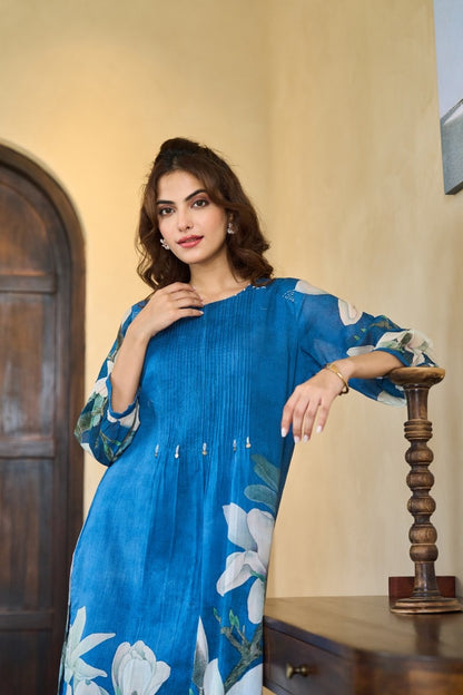 A1715 Elegant Mul Cotton Two Piece Set