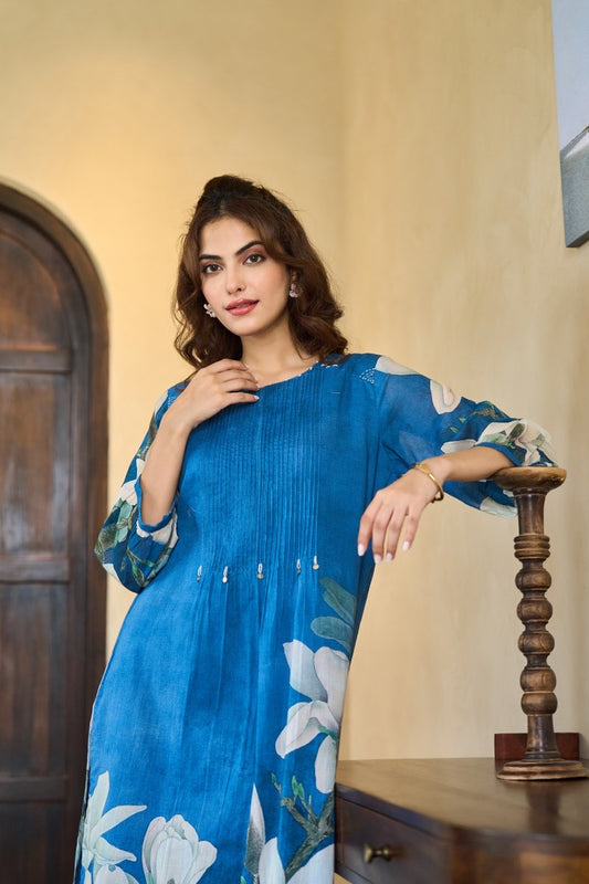 A1715 Elegant Mul Cotton Two Piece Set