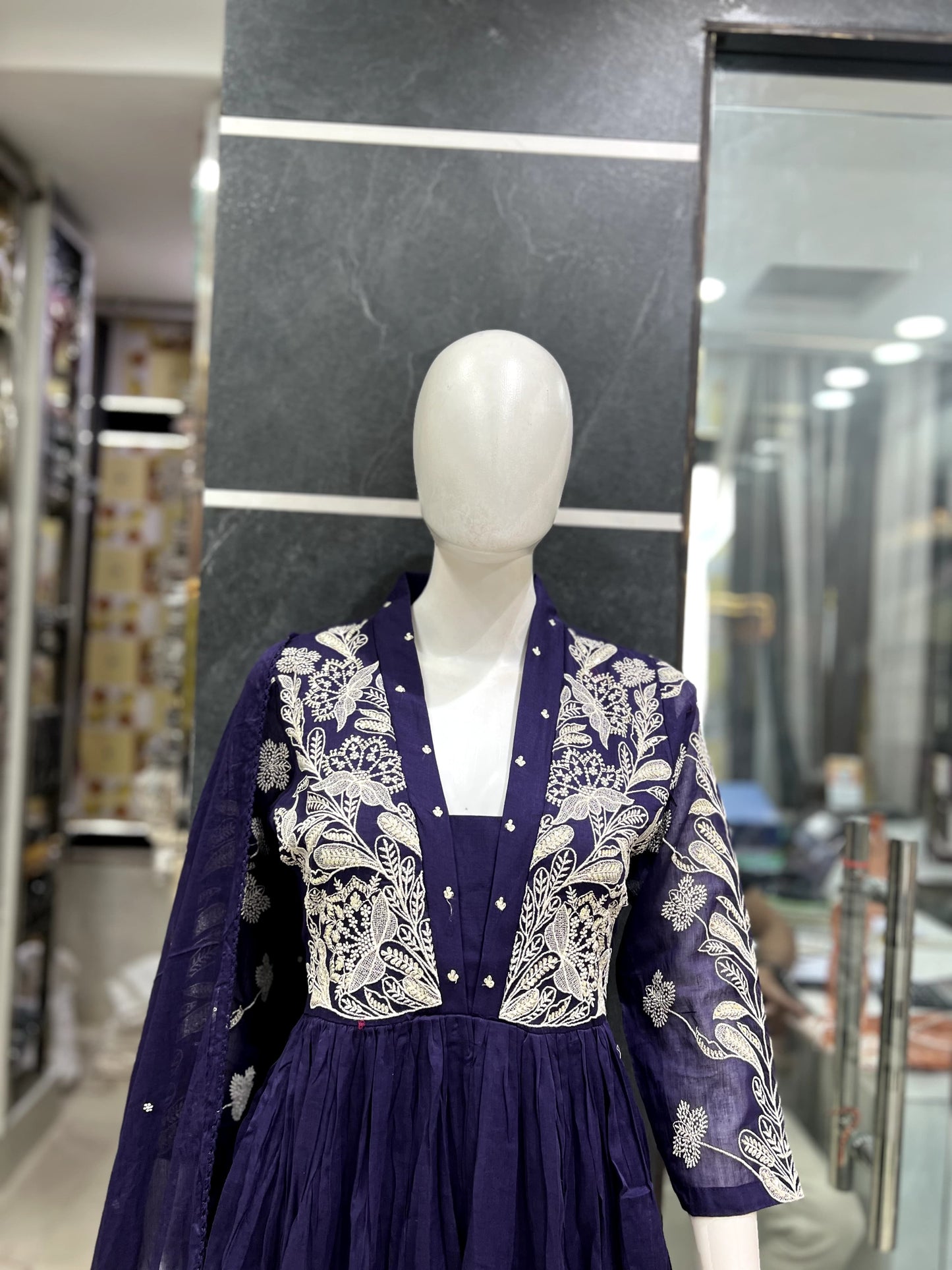 A1730 Party Wear Mul Cotton Suit