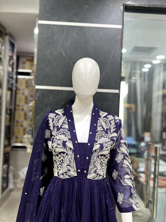 A1730 Party Wear Mul Cotton Suit