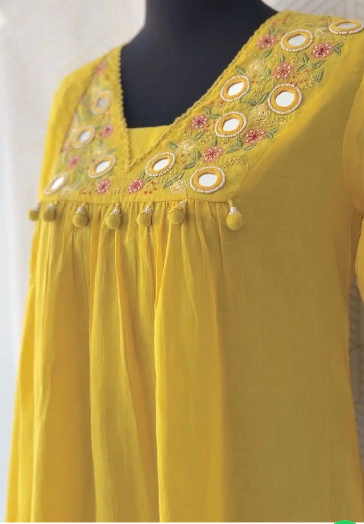 A1756 Mul Cotton Mirror Bloom Suit [LEMON YELLOW]