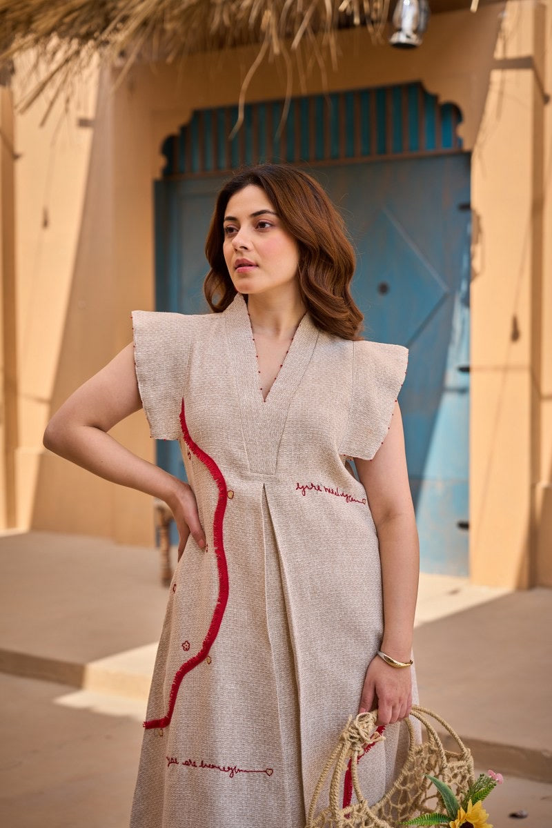 A1800 Rustic Jute Statement Midi