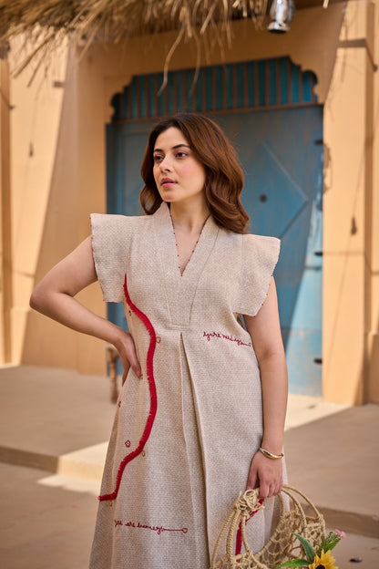 A1800 Rustic Jute Statement Midi