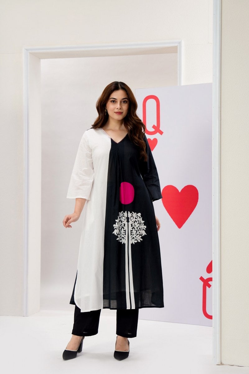 A1777 Mul Cotton Two-Piece Set (BLACK)