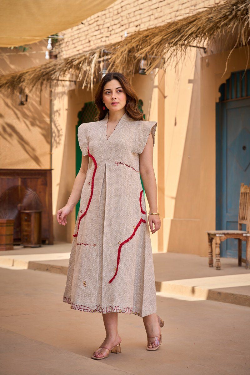 A1800 Rustic Jute Statement Midi